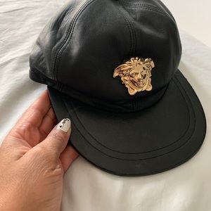 Versace leather hat/cap